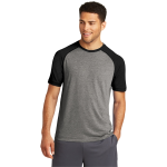 Sport-Tek PosiCharge Tri-Blend Wicking Raglan Tee.