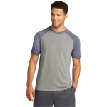 Sport-Tek PosiCharge Tri-Blend Wicking Raglan Tee.